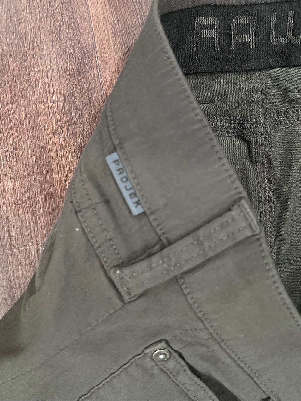 Projek Raw Pants Mens 36 Classic Fit Chino Brown Stretch Cotton Rayon Nylon Span - Picture 3 of 7